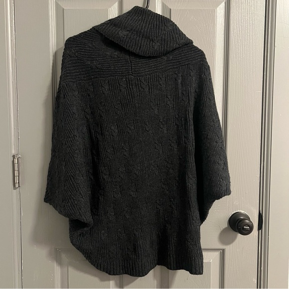 Design History Cowl Neck Sweater Green Charcoal - Picture 4 of 5